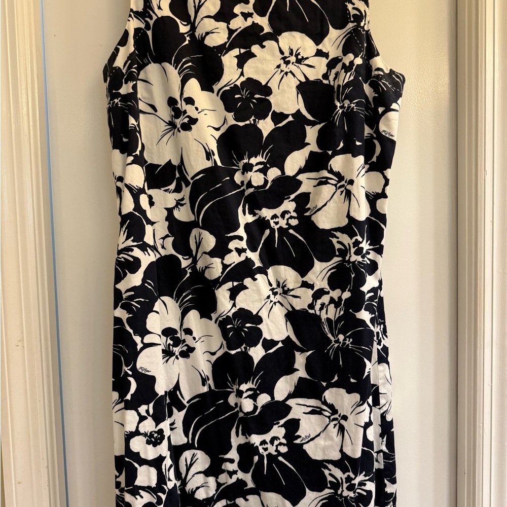 Tommy Hilfiger Navy Blue and White Summer Mini Dress